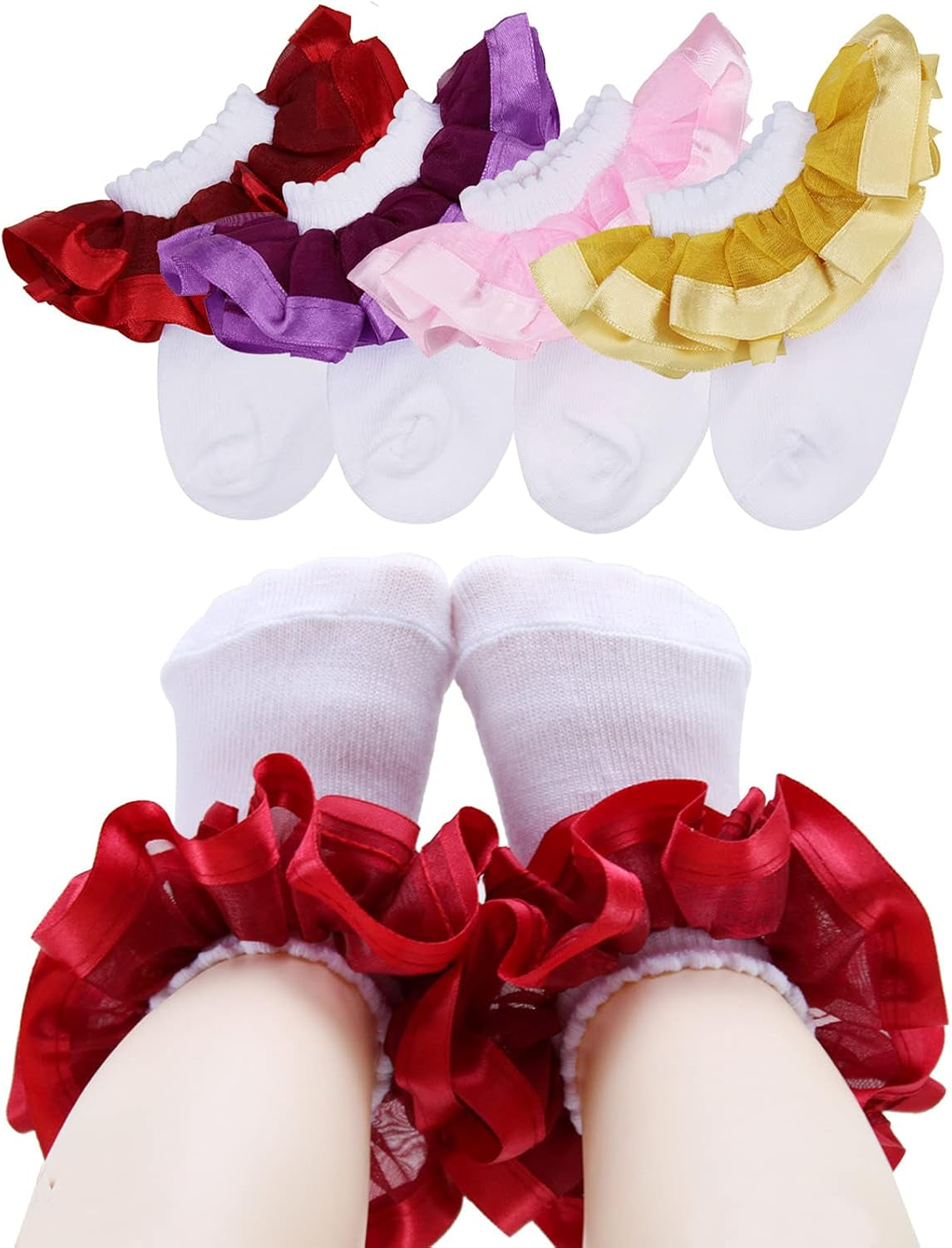 Little Baby Girl Princess Lace Ruffles Socks Set