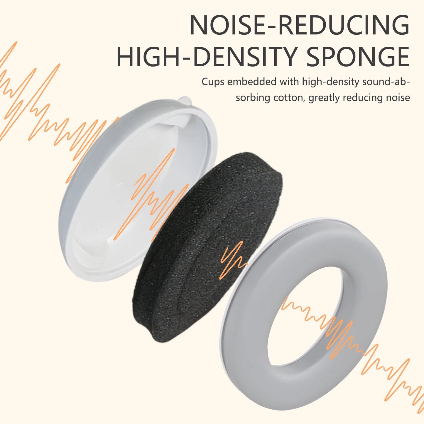 Baby Earmuffs Noise Cancel Hearing Protection Headphone, White