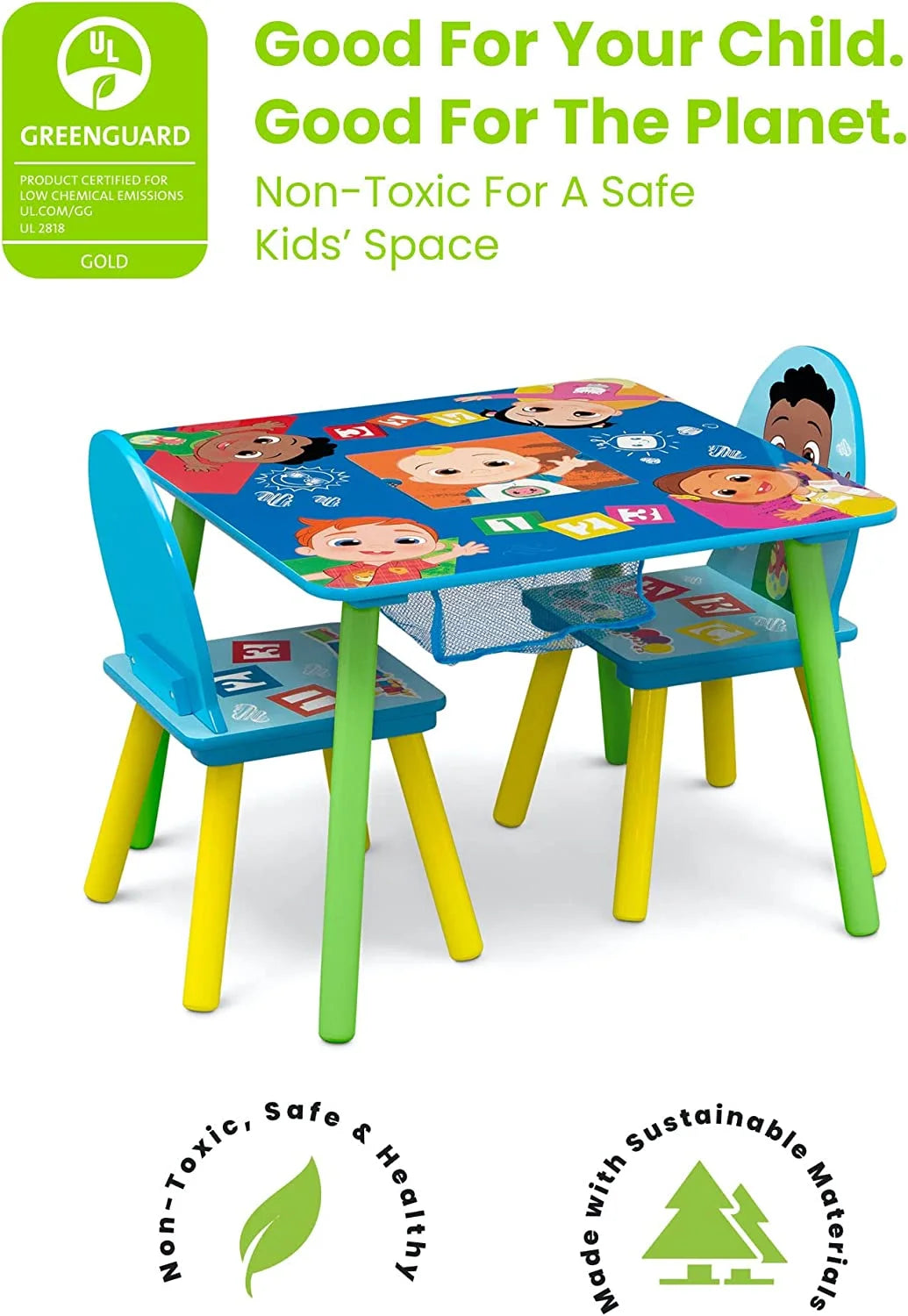 Table and 2 Chairs with Storage Set by , Greenguard Gold Certified, Toddler