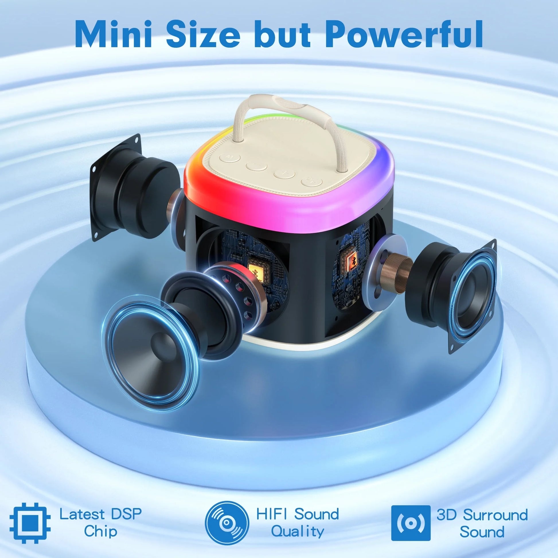 Portable Karaoke Machine – Bluetooth Speaker with Wireless Mics, for Kids & Adults