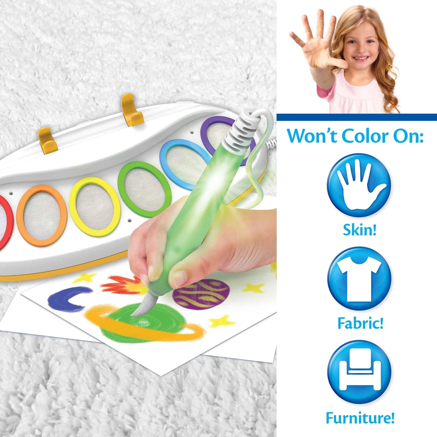 Color Wonder Magic Light Brush Art Set, Mess Free Washable Paint, Gift, Beginner Unisex Child