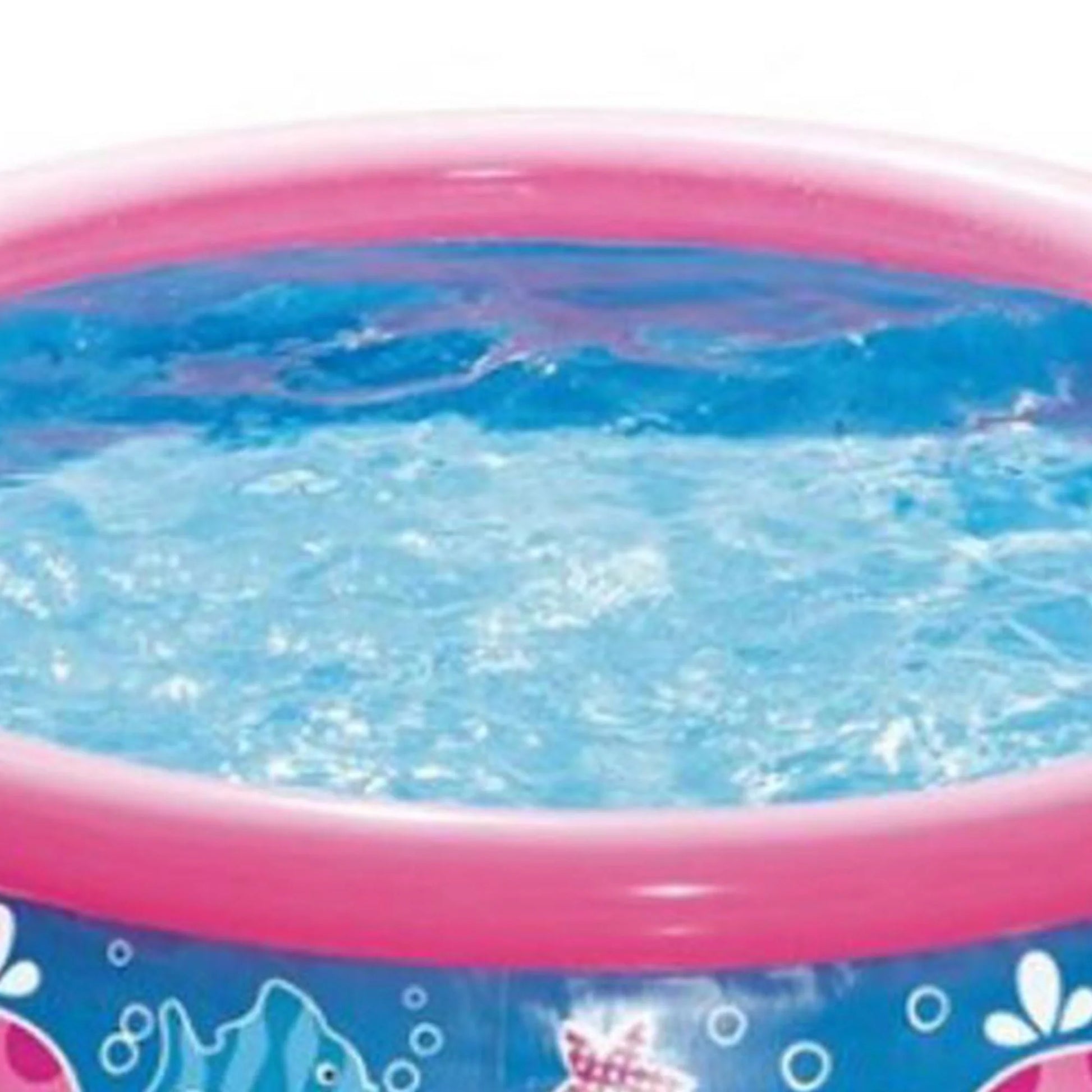 Quick Set 5Ft X 15In round Inflatable Ring Kiddie Pool, Pink Whale