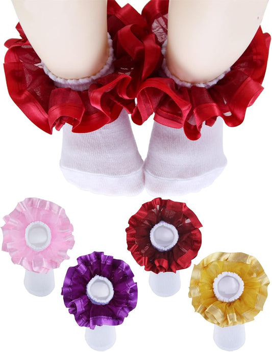 Little Baby Girl Princess Lace Ruffles Socks Set