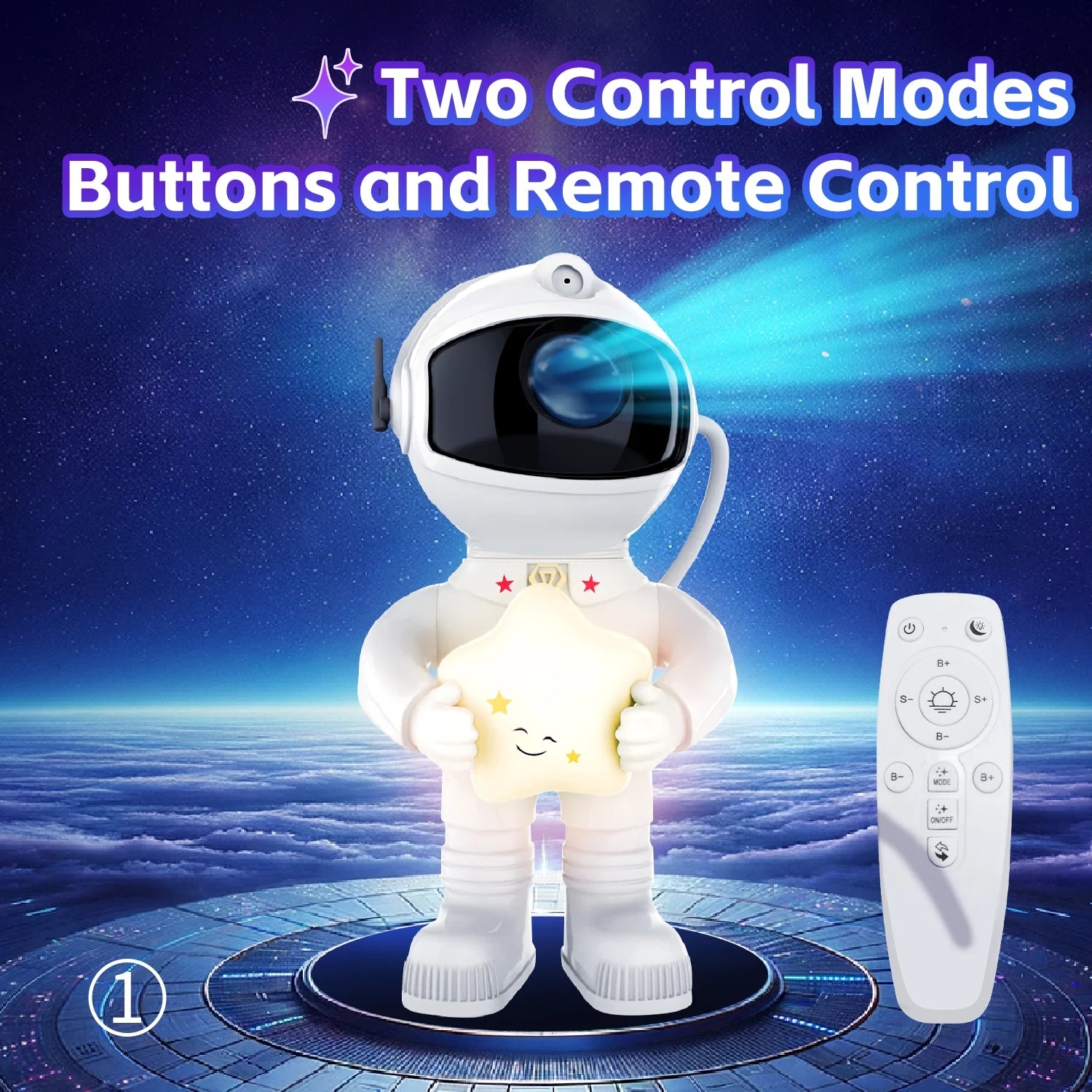 Astronaut Galaxy Projector Star Led Night Light for Bedroom Ceiling Kids Space Light