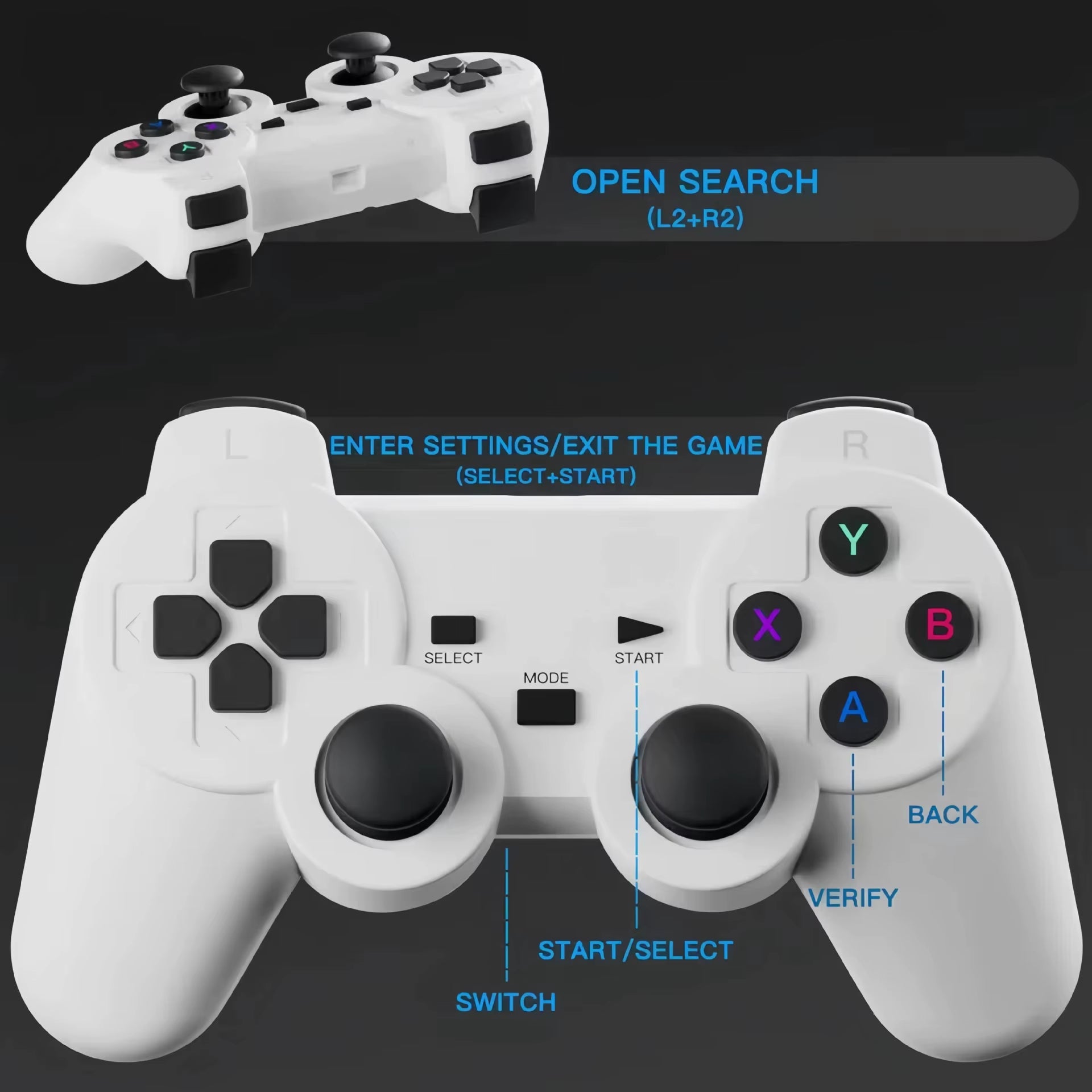 P30 Max Game Console Projector 1280*720P Android OS 11.0 with 160 ANSI Supports GBA PSP PS1 N64 NEOGEO NES SFC Simulator with TF