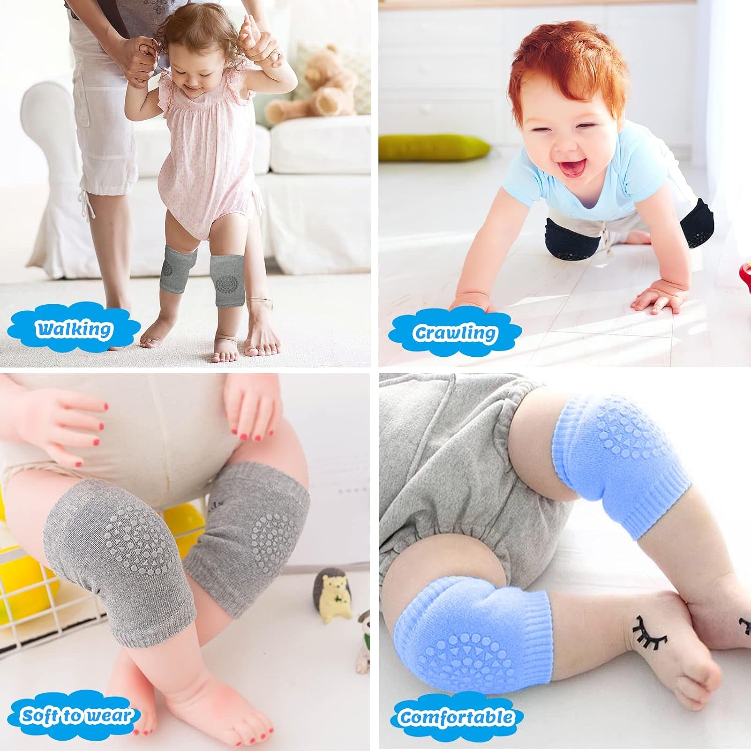 Baby Crawling Pads Anti-Slip Knee Protect Baby’S Knee for Crawling