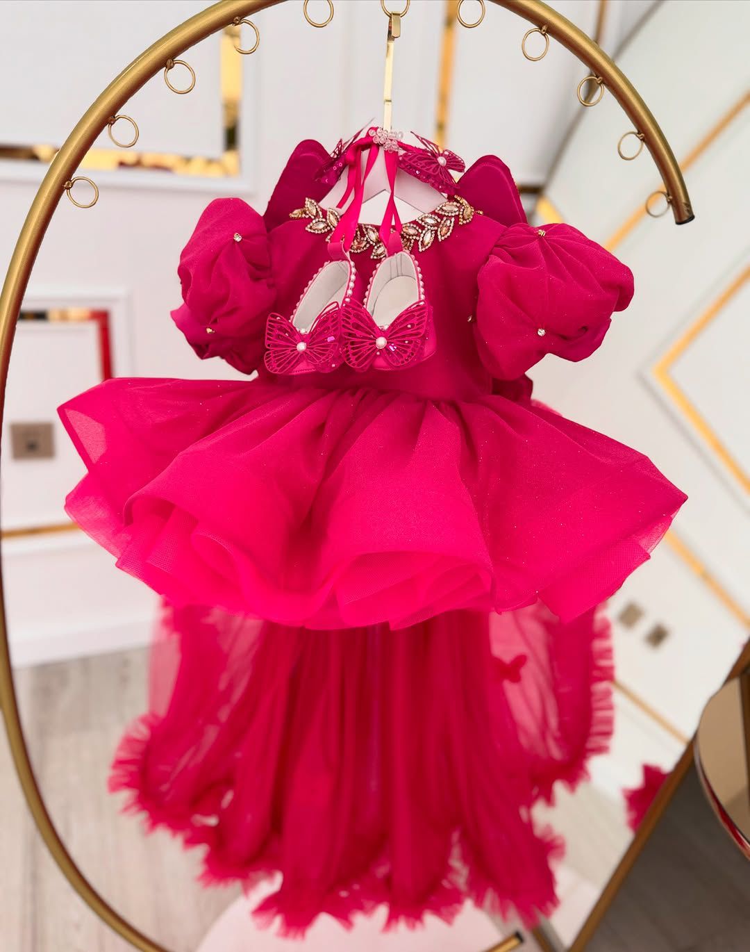 Hot Pink Butterfly Dress