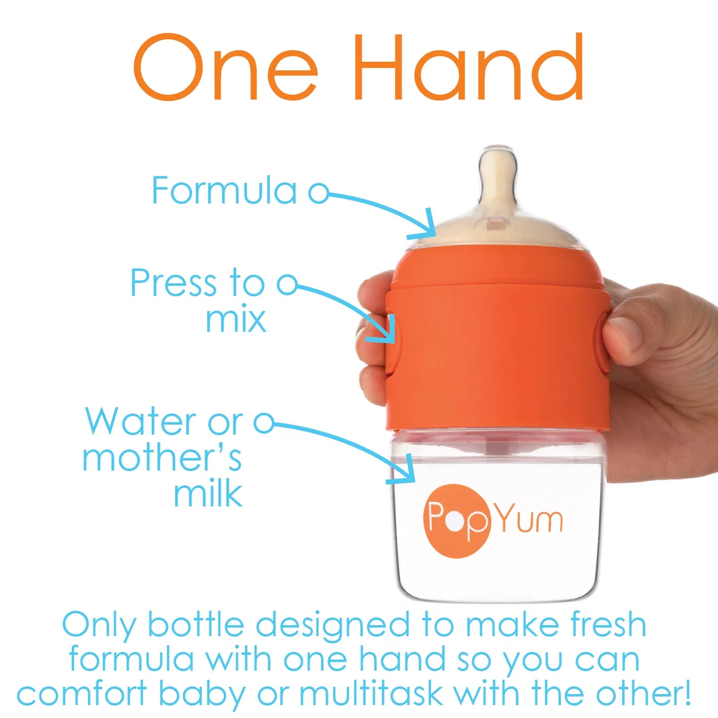 5 Oz Anti-Colic Formula Making/Mixing/Dispenser Baby Bottles, 3-Pack