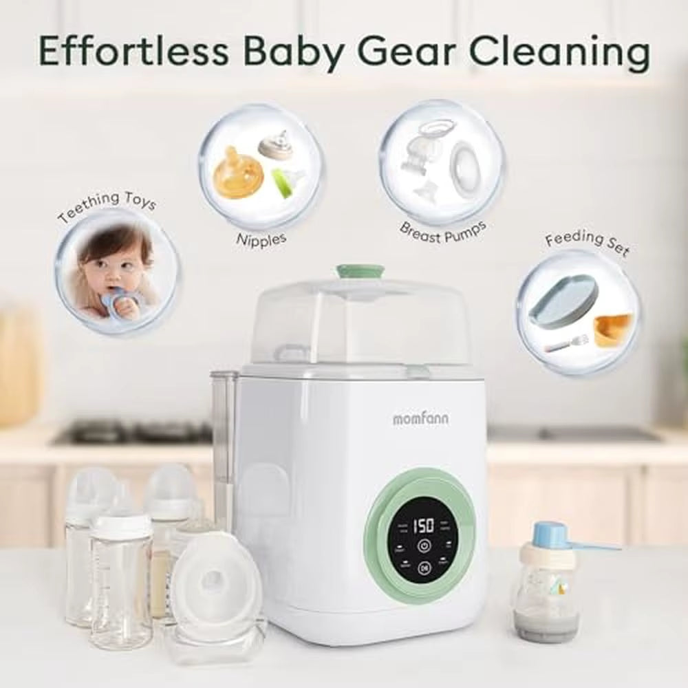 4-In-1 Baby Bottle Washer Sterilizer Dryer Green Clean Sterilize Dry & Store Bottles & Accessories in One Machine Time & Effort