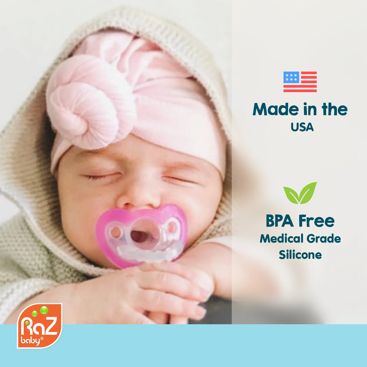 Jollypop Baby Pacifier Newborn, 0-3M BPA Free (3 Count Variety)