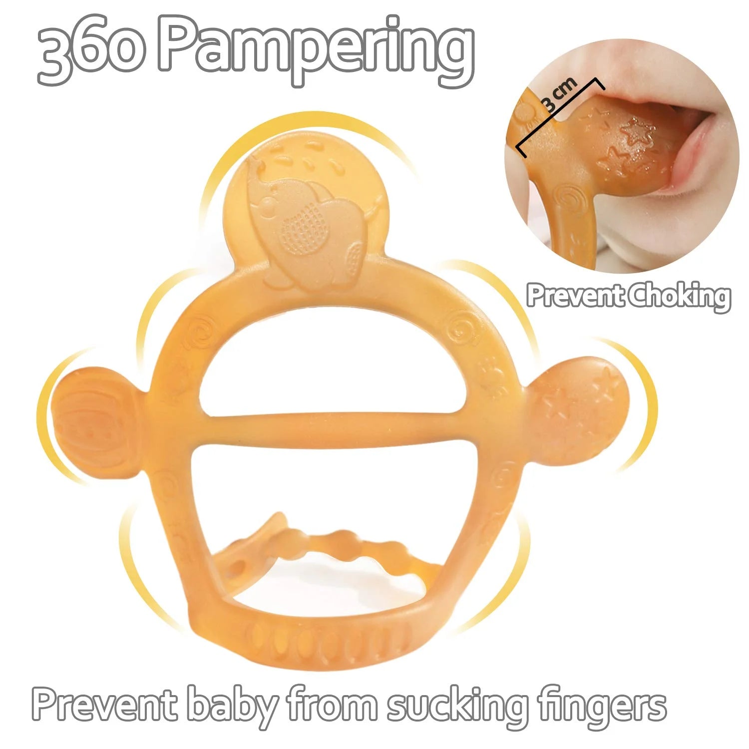 ​Silicone Teething Toy – Adjustable Wristband for Babies 3-12 Months