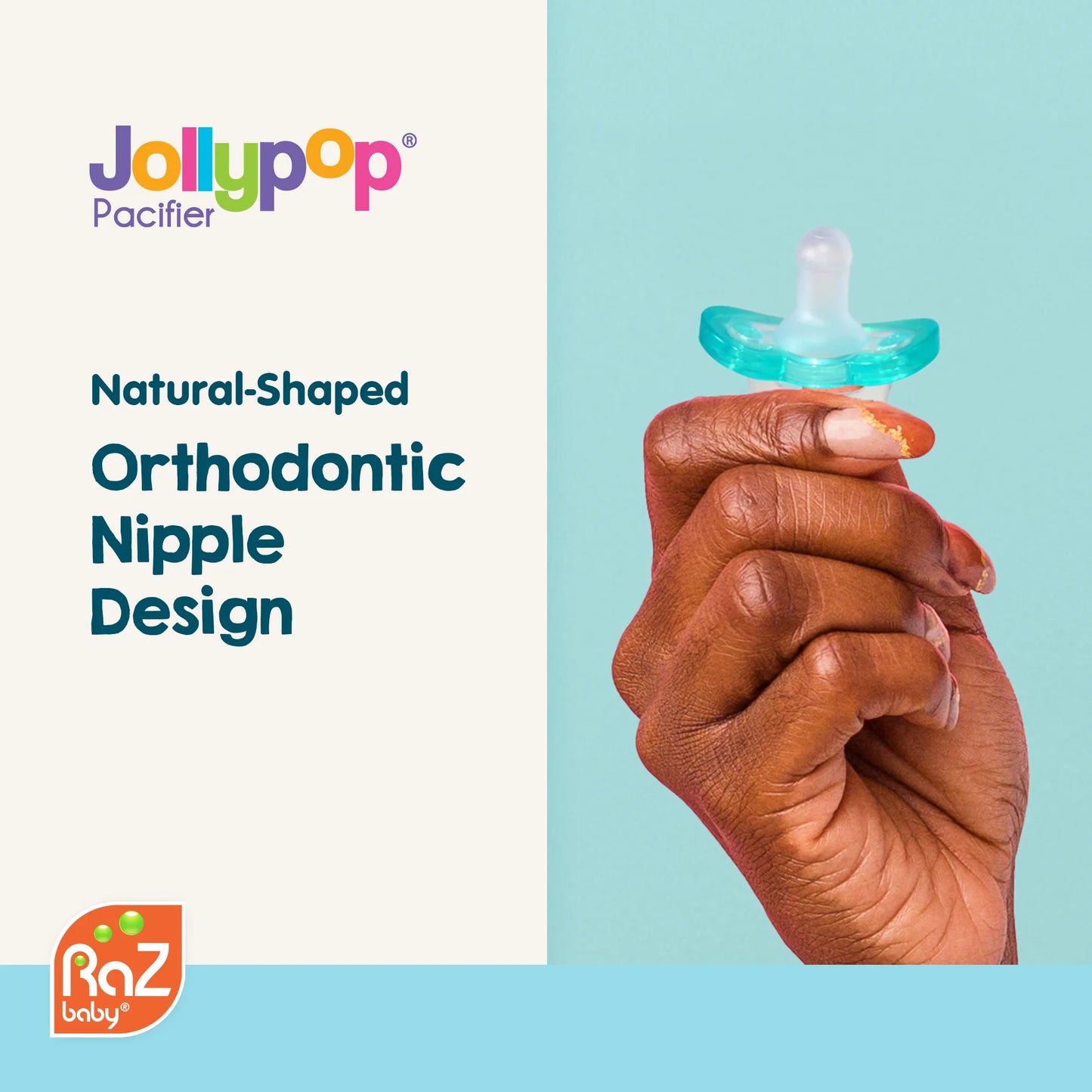 Jollypop Baby Pacifier Newborn, 0-3M BPA Free (3 Count Variety)