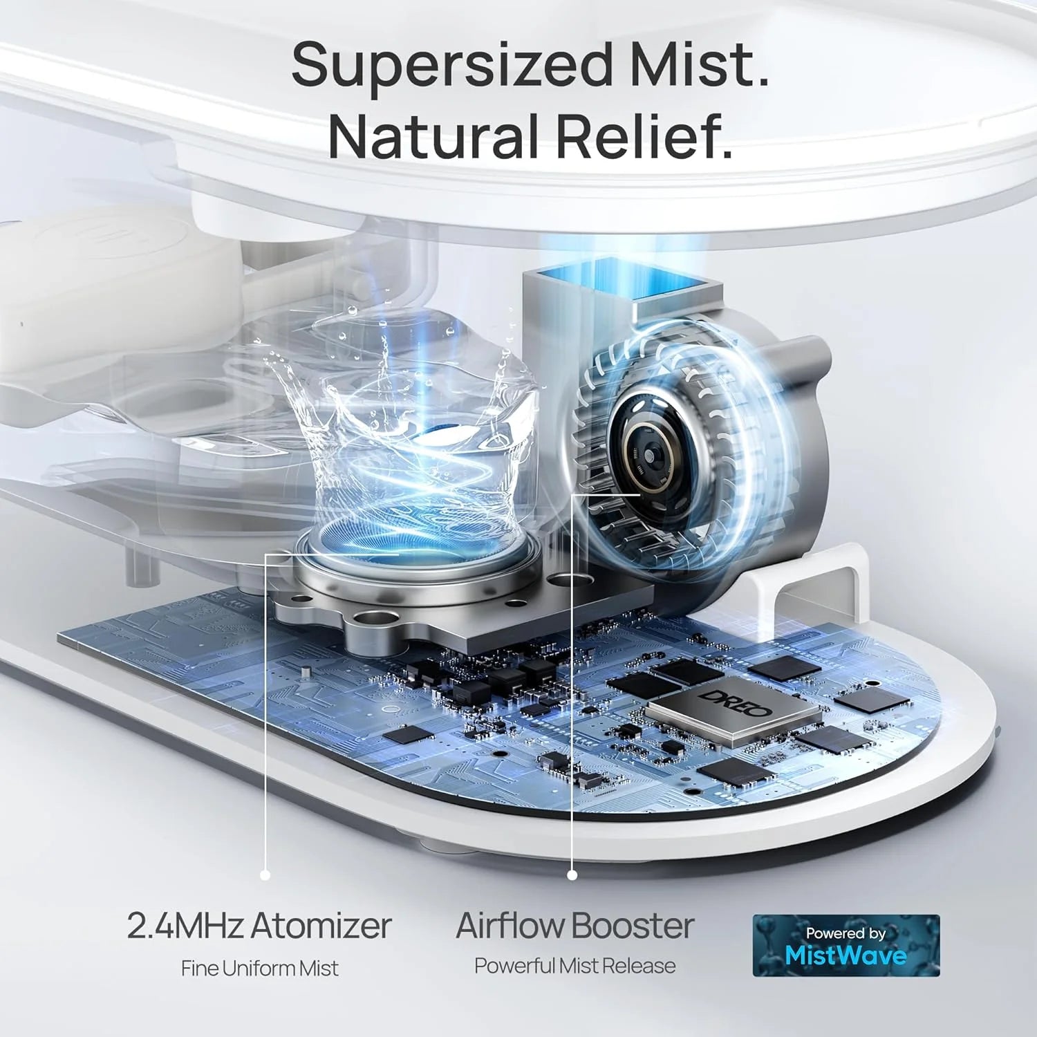 4L Top-Fill Cool Mist Humidifier – Quiet, 32H Runtime, with Oil Diffuser & Nightlight