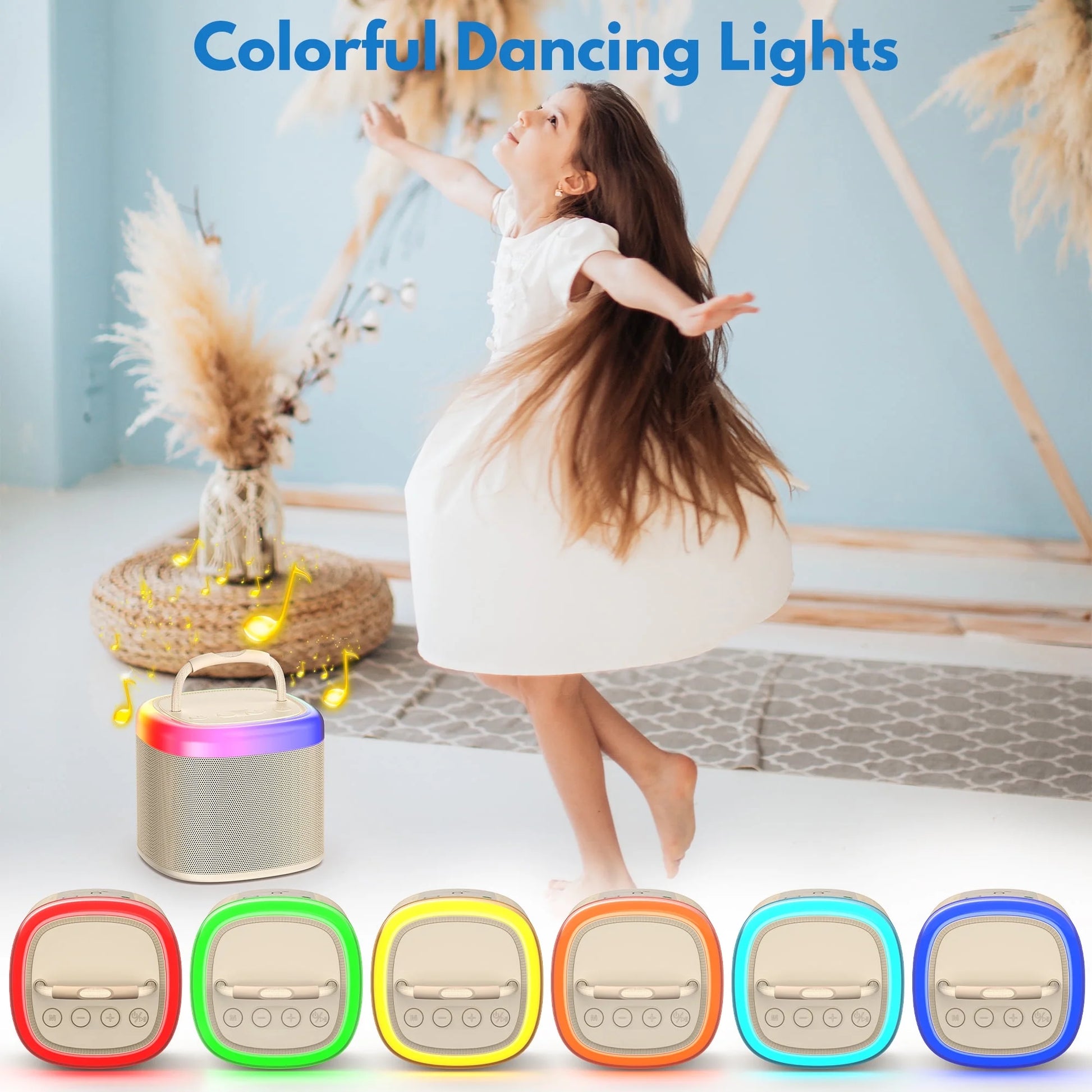 Portable Karaoke Machine – Bluetooth Speaker with Wireless Mics, for Kids & Adults