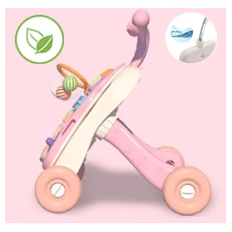 Walker for Baby Girl, Baby Push Walkers for Babies, 3 in 1 Push Toys, Baby Walker Table and Activity Center, Early Learning Toy for Kids Infant 6-12 Months, Pink for Babies Learning to Walk