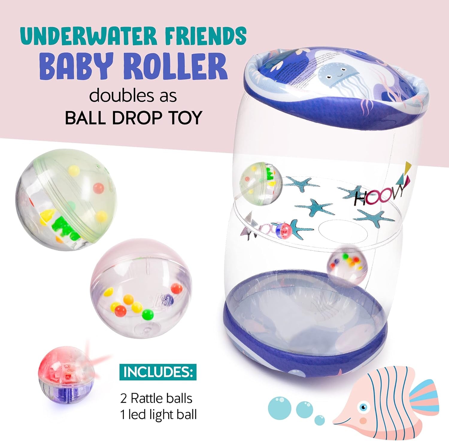 Infant Crawling Toys | Toys for Crawling Babies | Crawling Toys for Babies 6-12 Months | Beginner Crawl along Baby Roller | Drop Maze Tummy Time Activity Center | Early Development Jumbo Roller