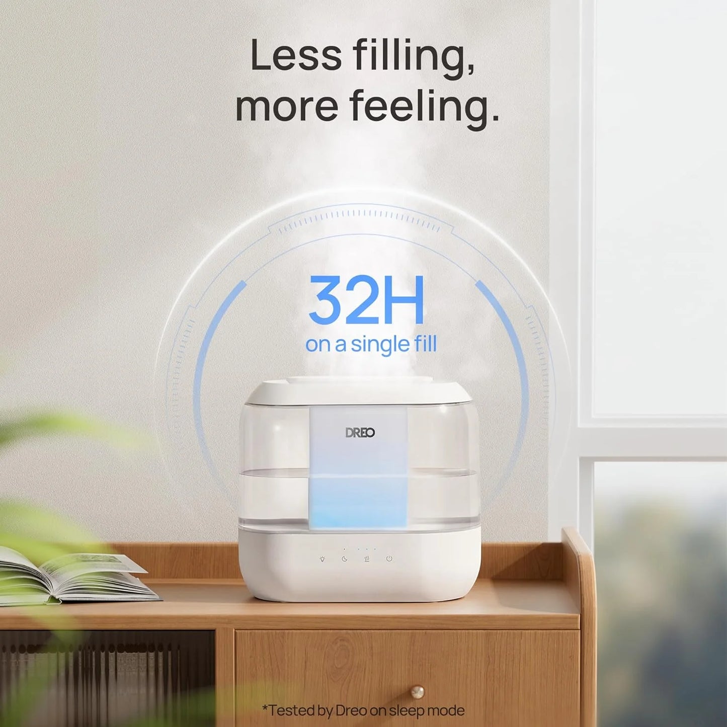 4L Top-Fill Cool Mist Humidifier – Quiet, 32H Runtime, with Oil Diffuser & Nightlight