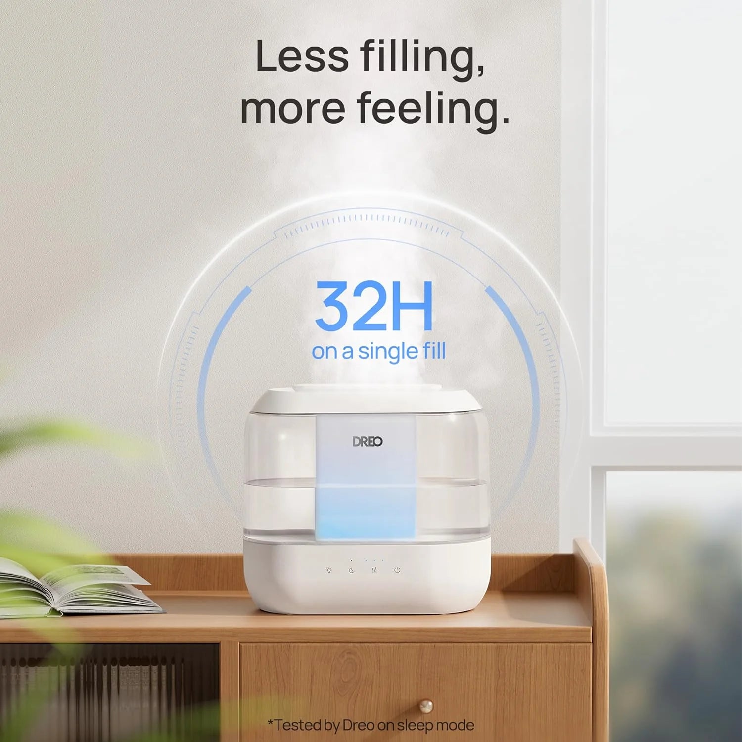 4L Top-Fill Cool Mist Humidifier – Quiet, 32H Runtime, with Oil Diffuser & Nightlight