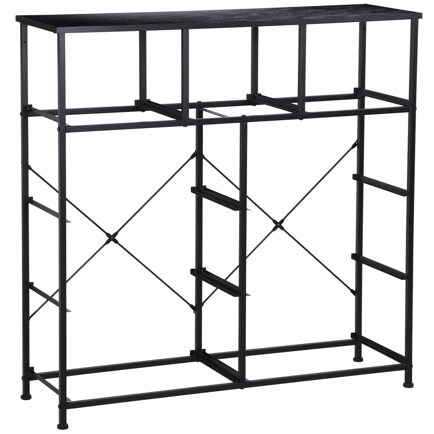 9-Drawer Dresser Steel Frame Wood Top Tall Chest Organizer, Gray