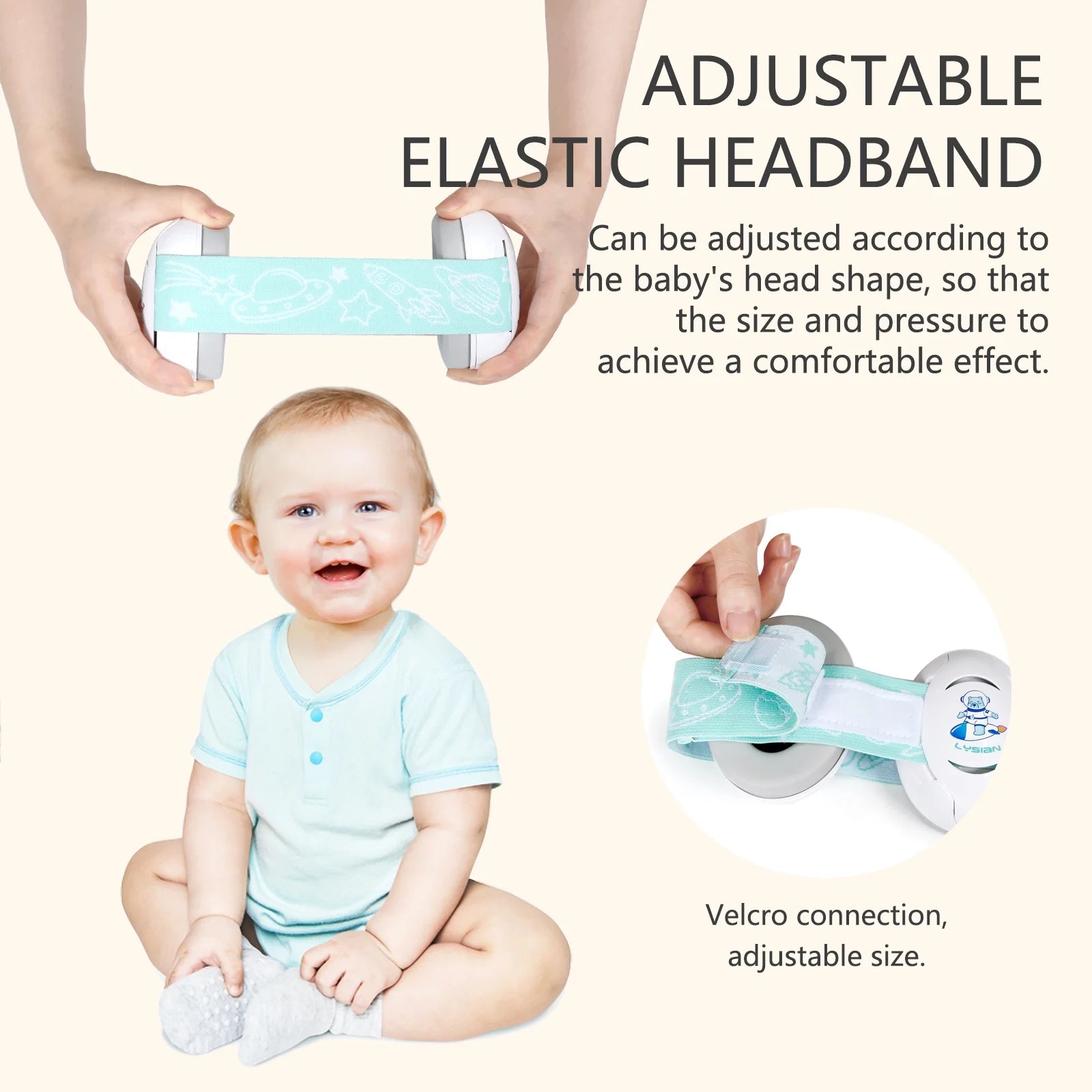 Baby Earmuffs Noise Cancel Hearing Protection Headphone, White