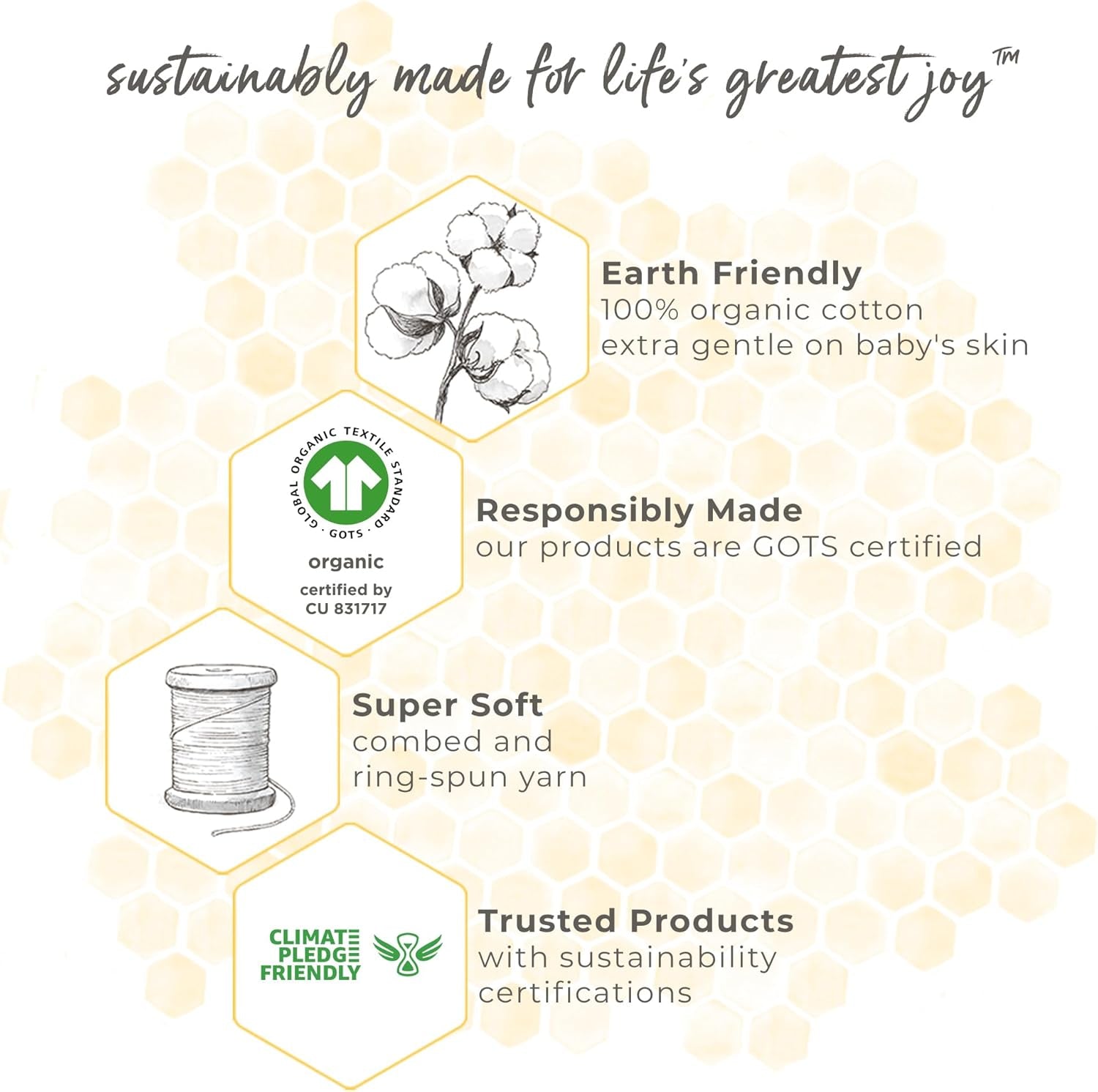 Beekeeper Wearable Blanket, Organic Cotton Swaddle 0.5 or 1.5 TOG, Newborn Essentials Shower Gift