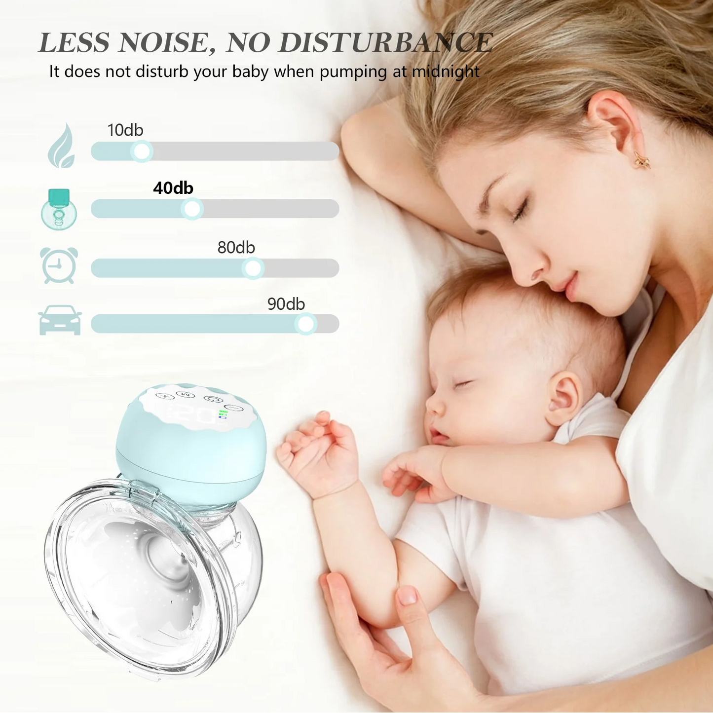 Electric Breast Pump,  Wearable Breast Pump, Hands-Free Breast Pumps with 3 Modes, 9 Levels, Blue