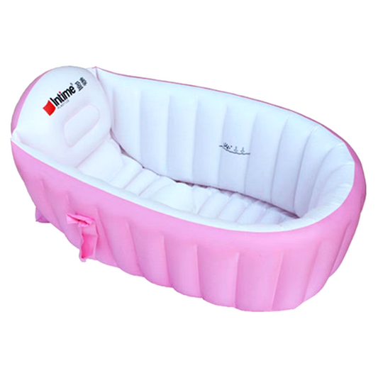Inflatable Baby Bathtub, Baby Girl Bath Tub, Travel Bath Tub with Bath Toy Organizer, Foldable Baby Bathtub, Infant Bathtub