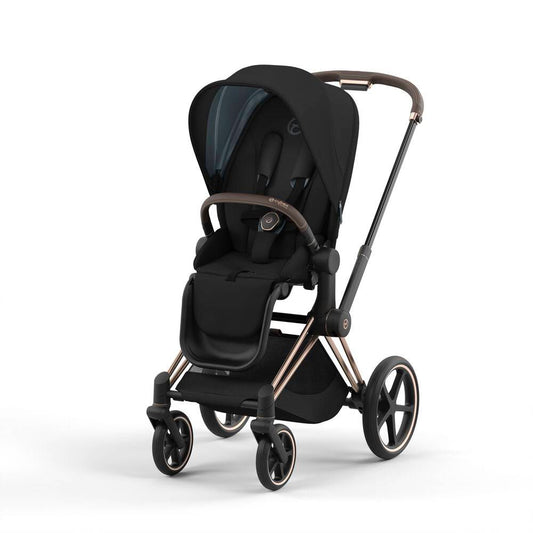 Priam 3-in-1 Luxury Travel System – Rosegold Frame with Sepia Black Accessories