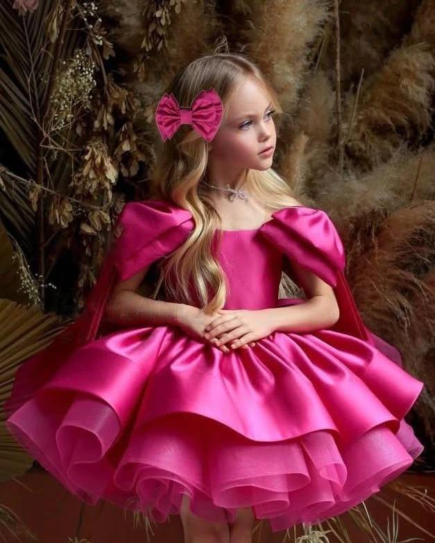 Hot Pink Layered Princess Dress