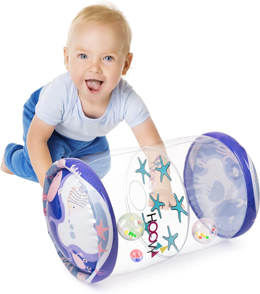 Infant Crawling Toys | Toys for Crawling Babies | Crawling Toys for Babies 6-12 Months | Beginner Crawl along Baby Roller | Drop Maze Tummy Time Activity Center | Early Development Jumbo Roller