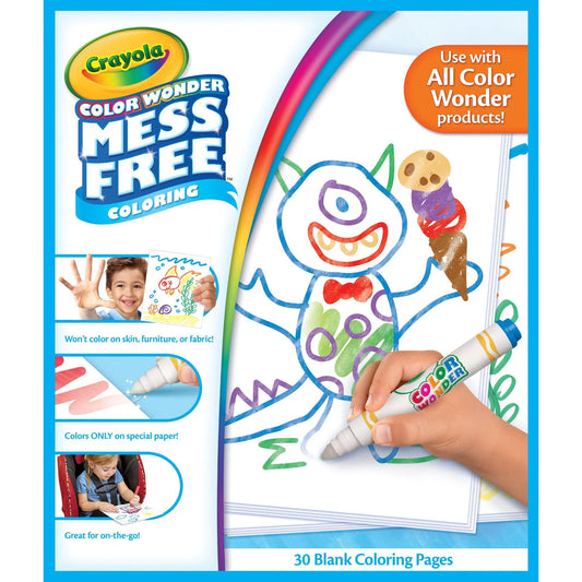 Color Wonder Mess Free Coloring Pages, Toddler Toys, 30 Blank Refill Pages, Beginner Unisex Child