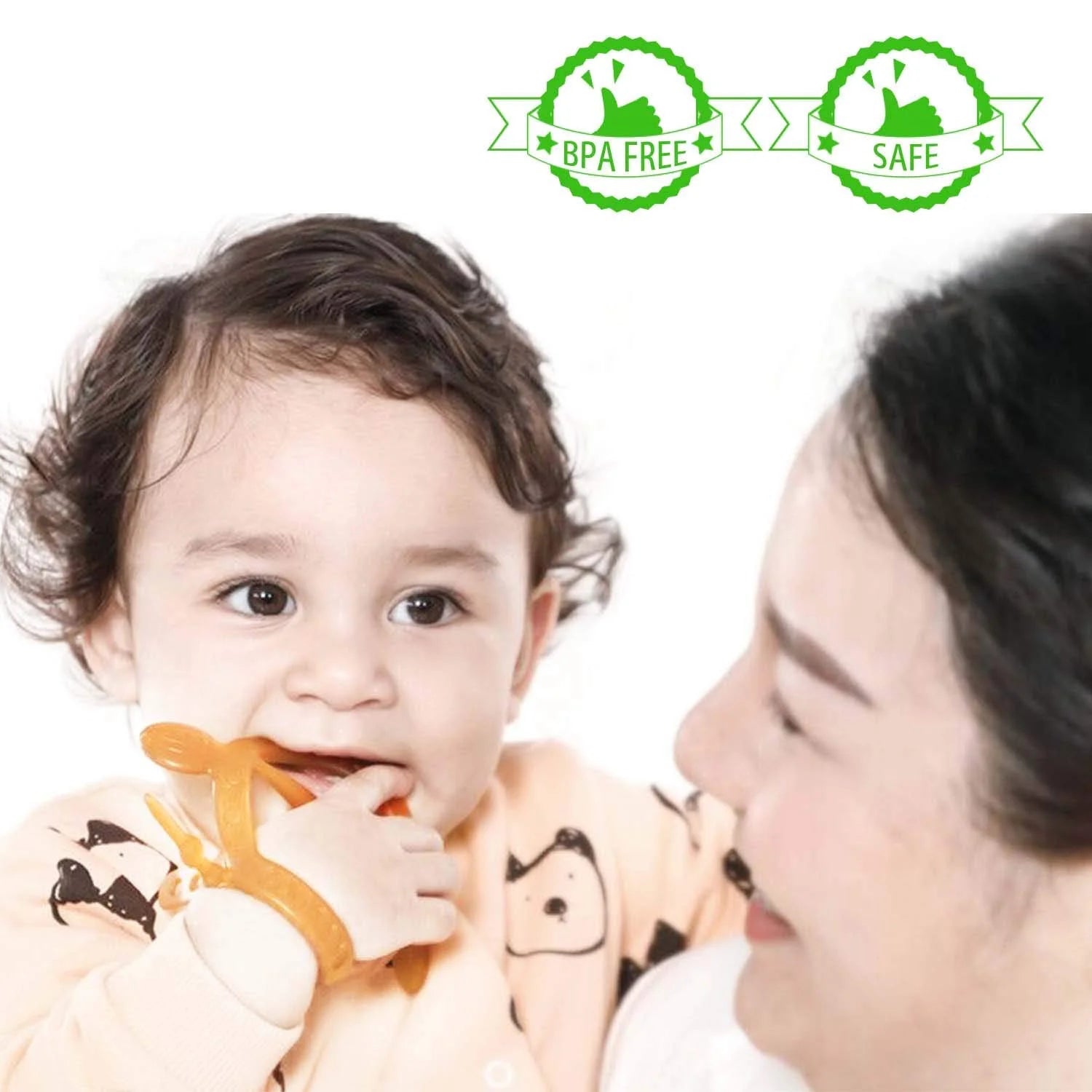 ​Silicone Teething Toy – Adjustable Wristband for Babies 3-12 Months