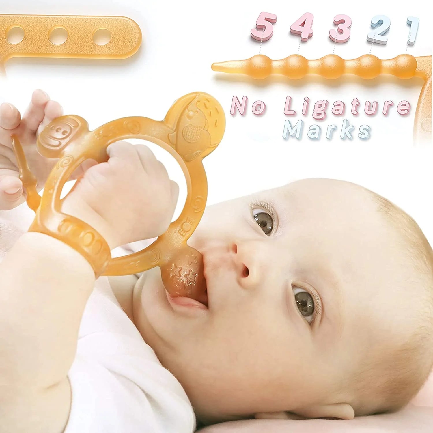 ​Silicone Teething Toy – Adjustable Wristband for Babies 3-12 Months