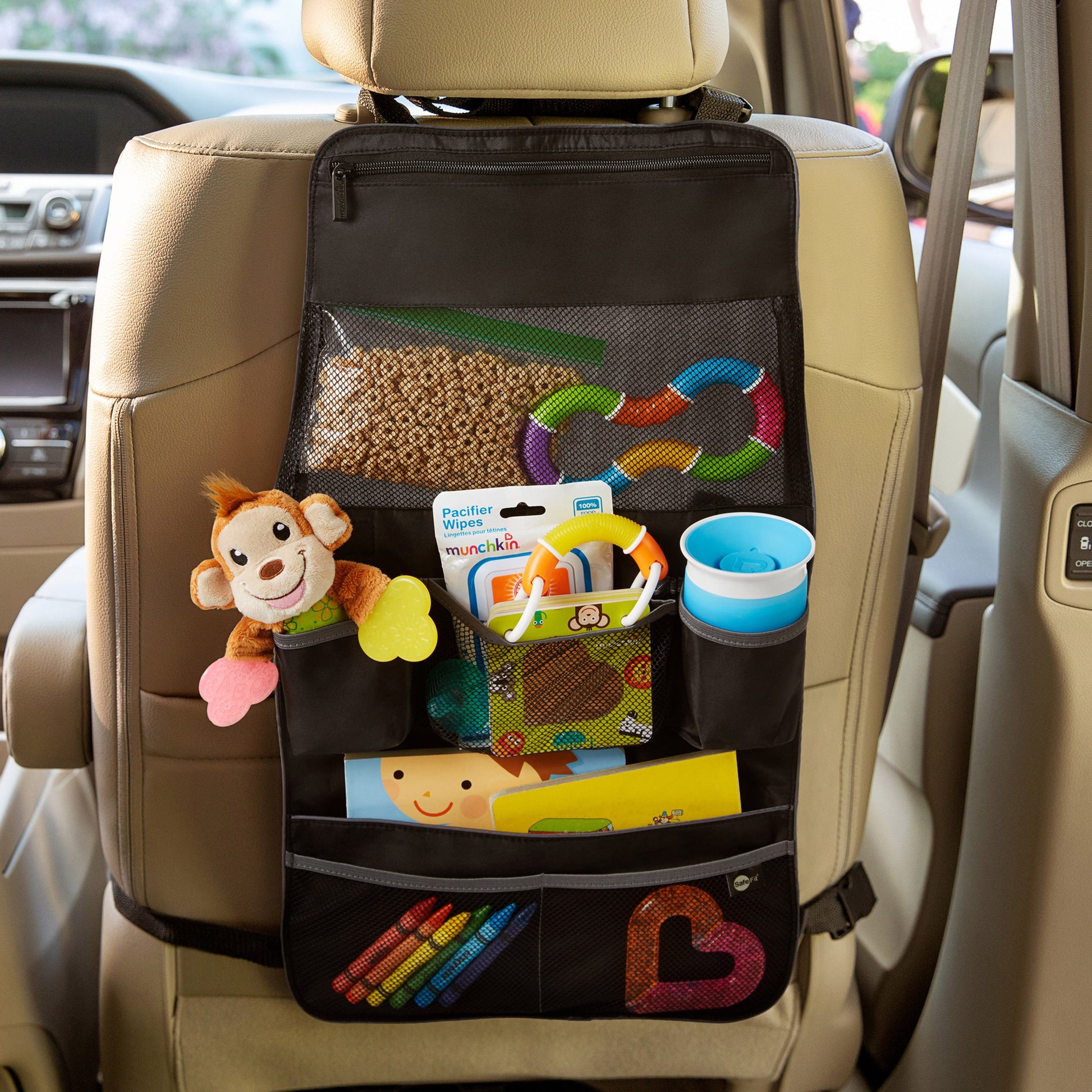 ® 2-in-1 Car Backseat & Stroller Organizer – Black, Unisex