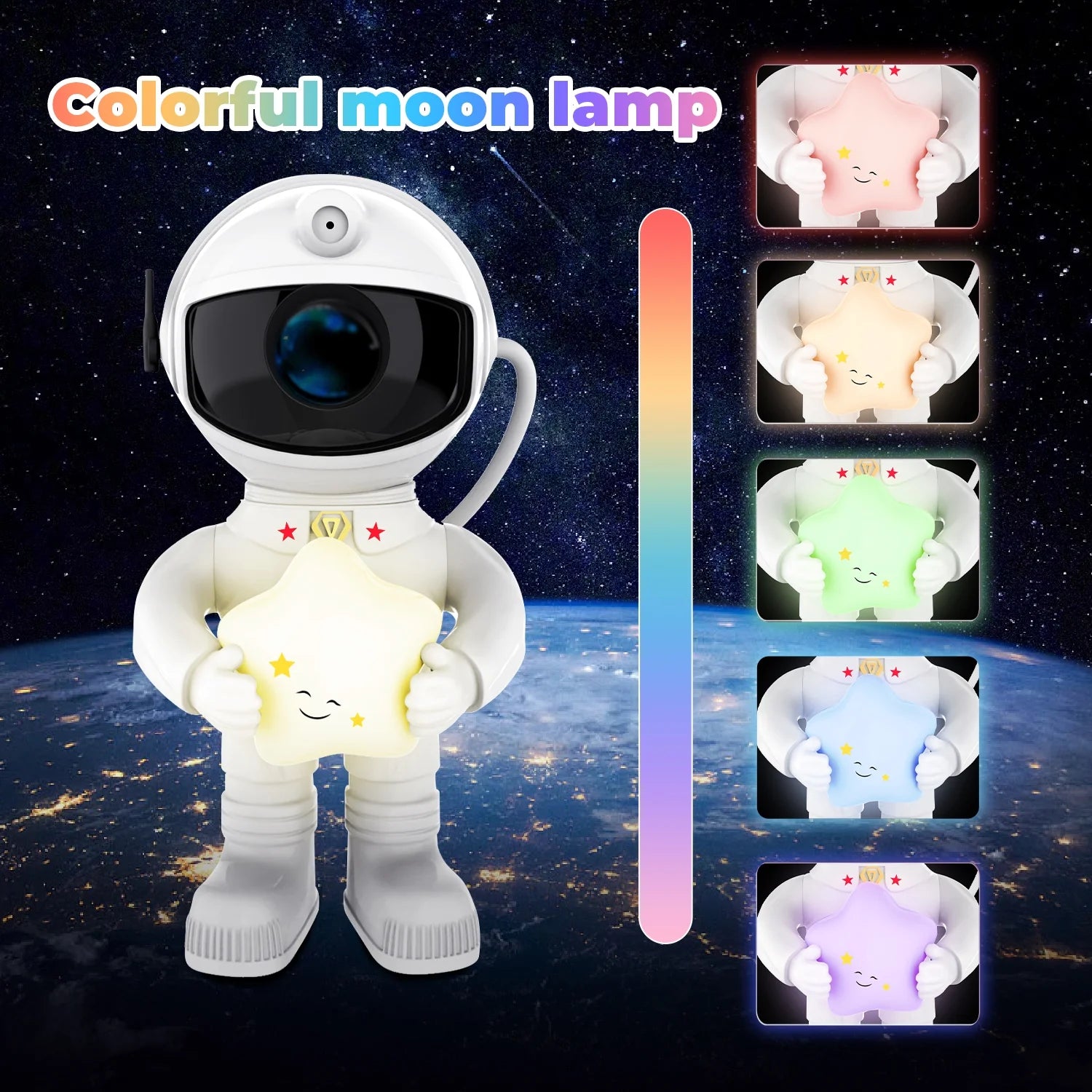 Astronaut Galaxy Projector Star Led Night Light for Bedroom Ceiling Kids Space Light