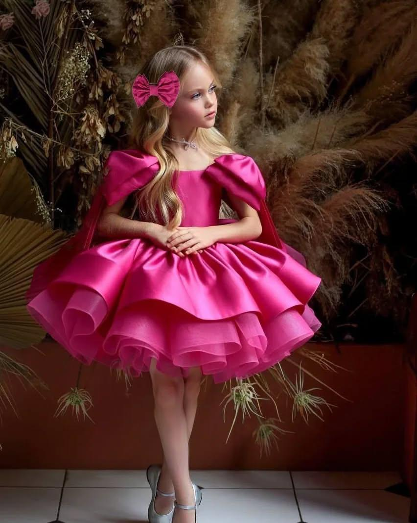 Hot Pink Layered Princess Dress